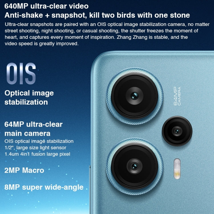Triple Back Cameras, 5000mAh Battery, 6.67 inch MIUI 14 Snapdragon 7+ Gen2 Octa Core up to 2.91GHz, Network: 5G, Dual SIM, NFC, IR Control, 12GB+512GB Triple Back Cameras, 5000mAh Battery, 6.67 inch MIUI 14 Snapdragon 7+ Gen2 Octa Core up to 2.91GHz, Network: 5G, Dual SIM, NFC, IR Control, 12GB+512GB